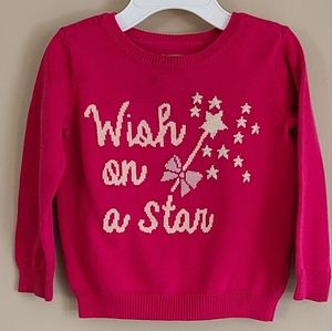 "Wish on a Star" pink pullover sweater